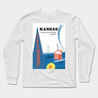 Kansas The Sunflower State Long Sleeve T-Shirt